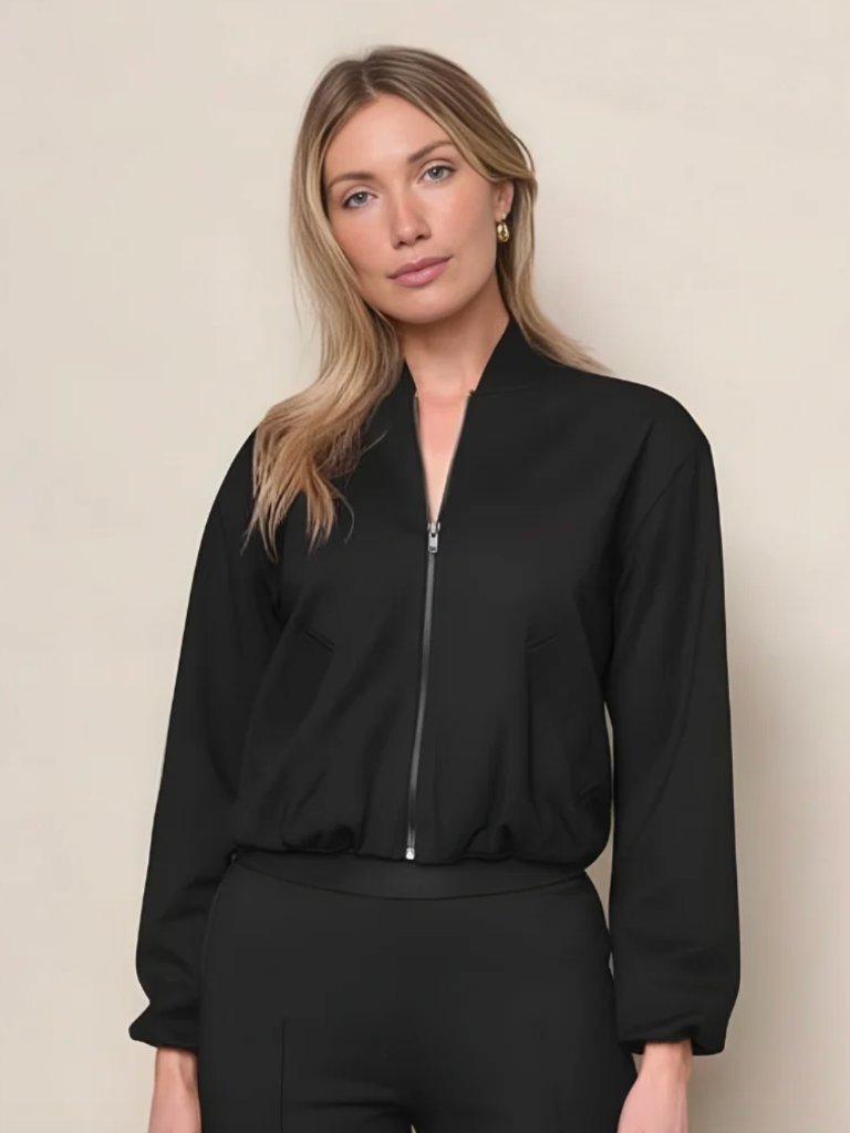 Nwt Stateside -- Luxe Ponte Bomber Jacket In Black -- Xs